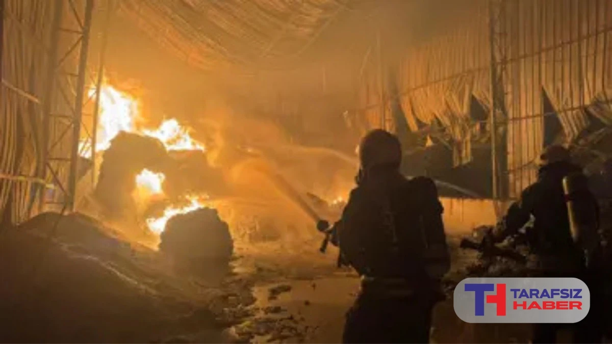 Atık naylon deposunda yangın