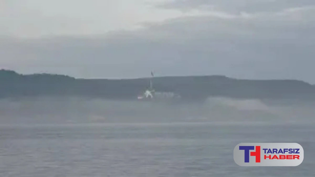 &Ccedil;anakkale Boğazı'da transit gemi trafiğine sis engeli