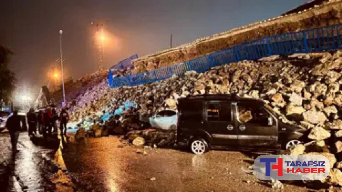 İstinat duvarı ara&ccedil;ların &uuml;zerine &ccedil;&ouml;kt&uuml;